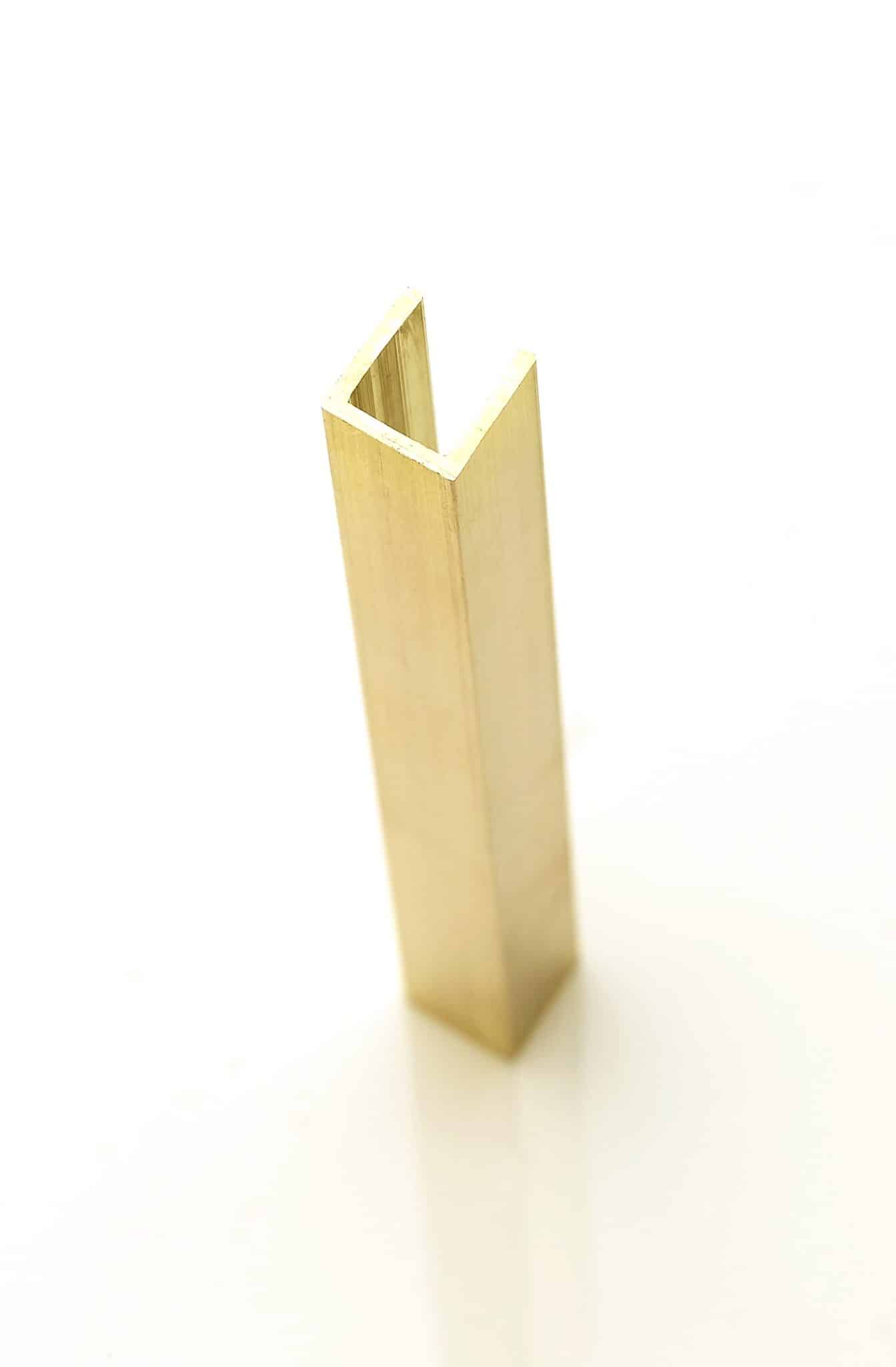 Profilés En U En Laiton CW624N - Dimensions Bord 8 à 35mm, Longueur 50 à 2000mm, épaisseur 1-3mm - Pour Bricolage, Modélisme